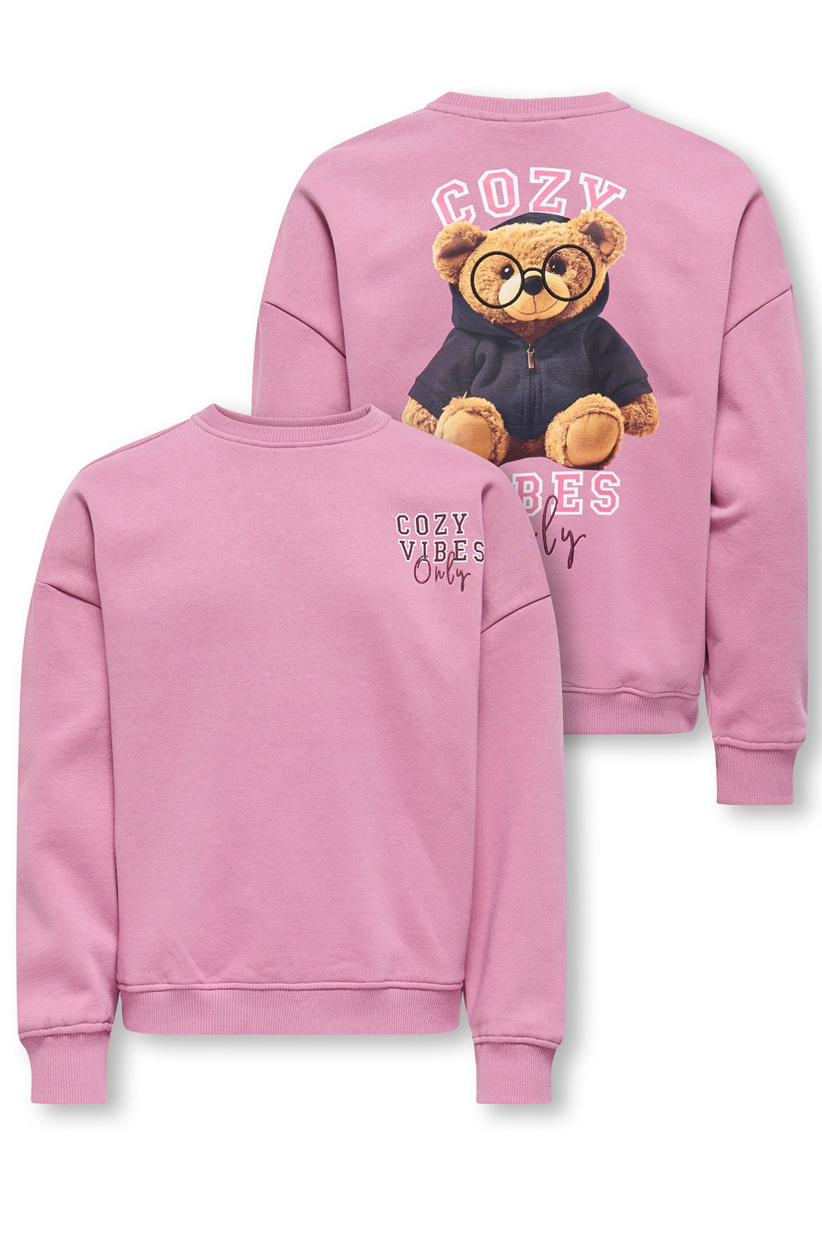 KIDS ONLY KOGBILA L/S OVZ PRINT O-NECK SWT NOOS