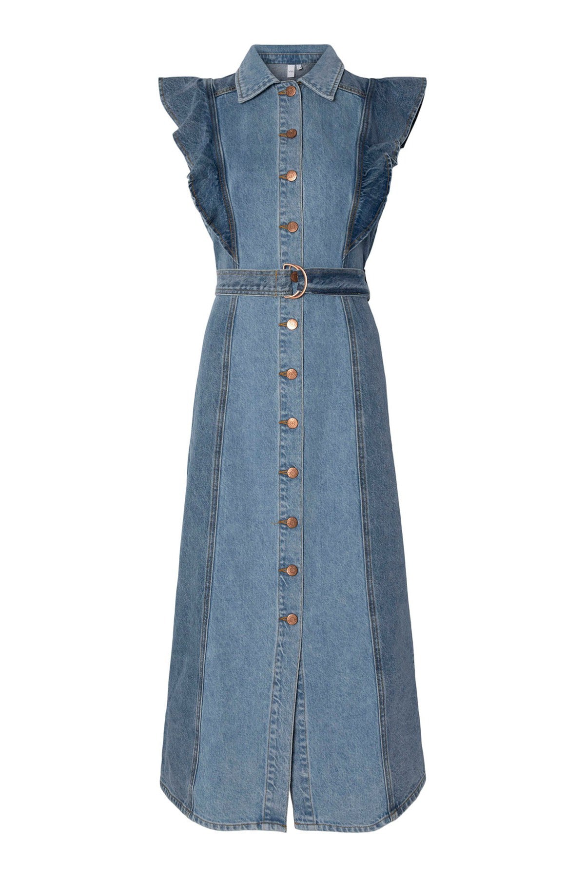 YAS YASCAWI SL DENIM LONG DRESS S.