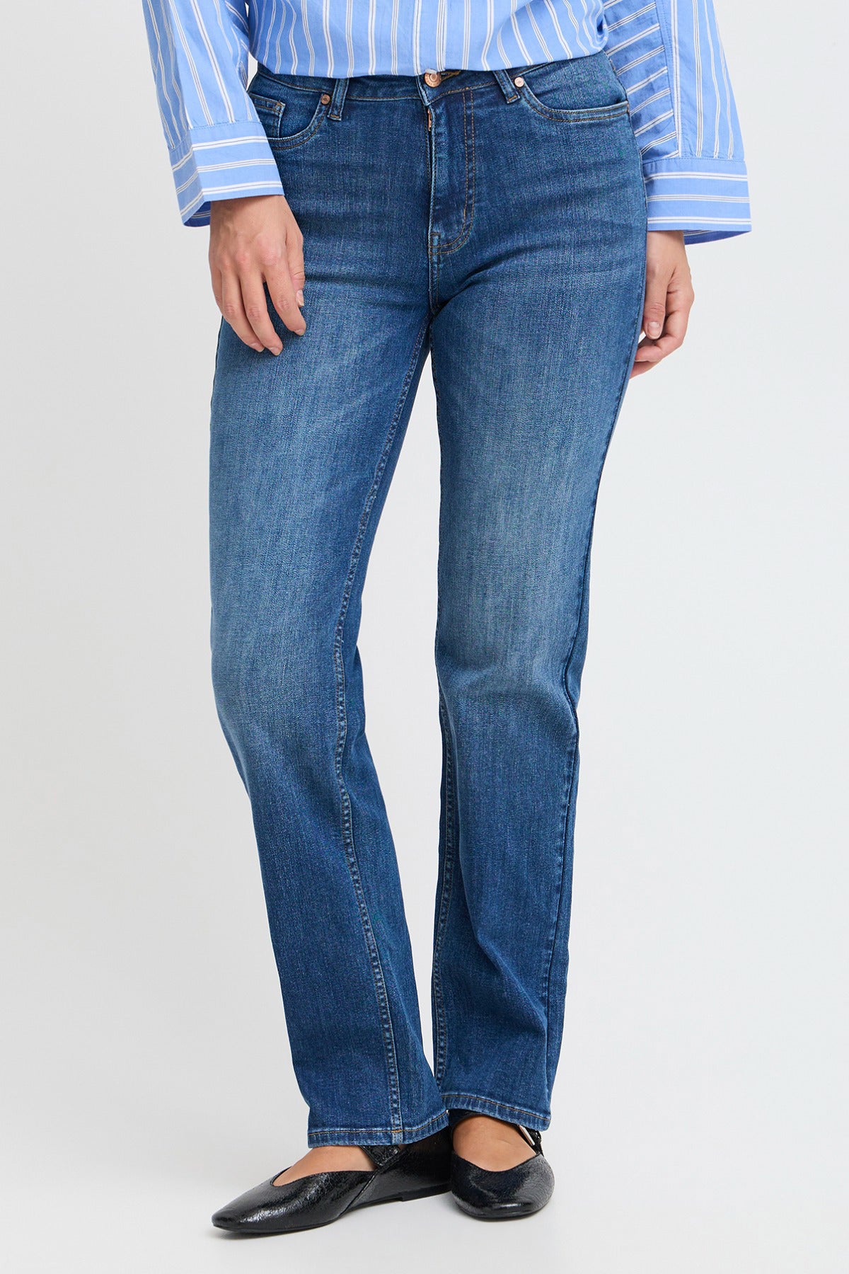 PULZ PZJOYY HW Jeans Straight Leg