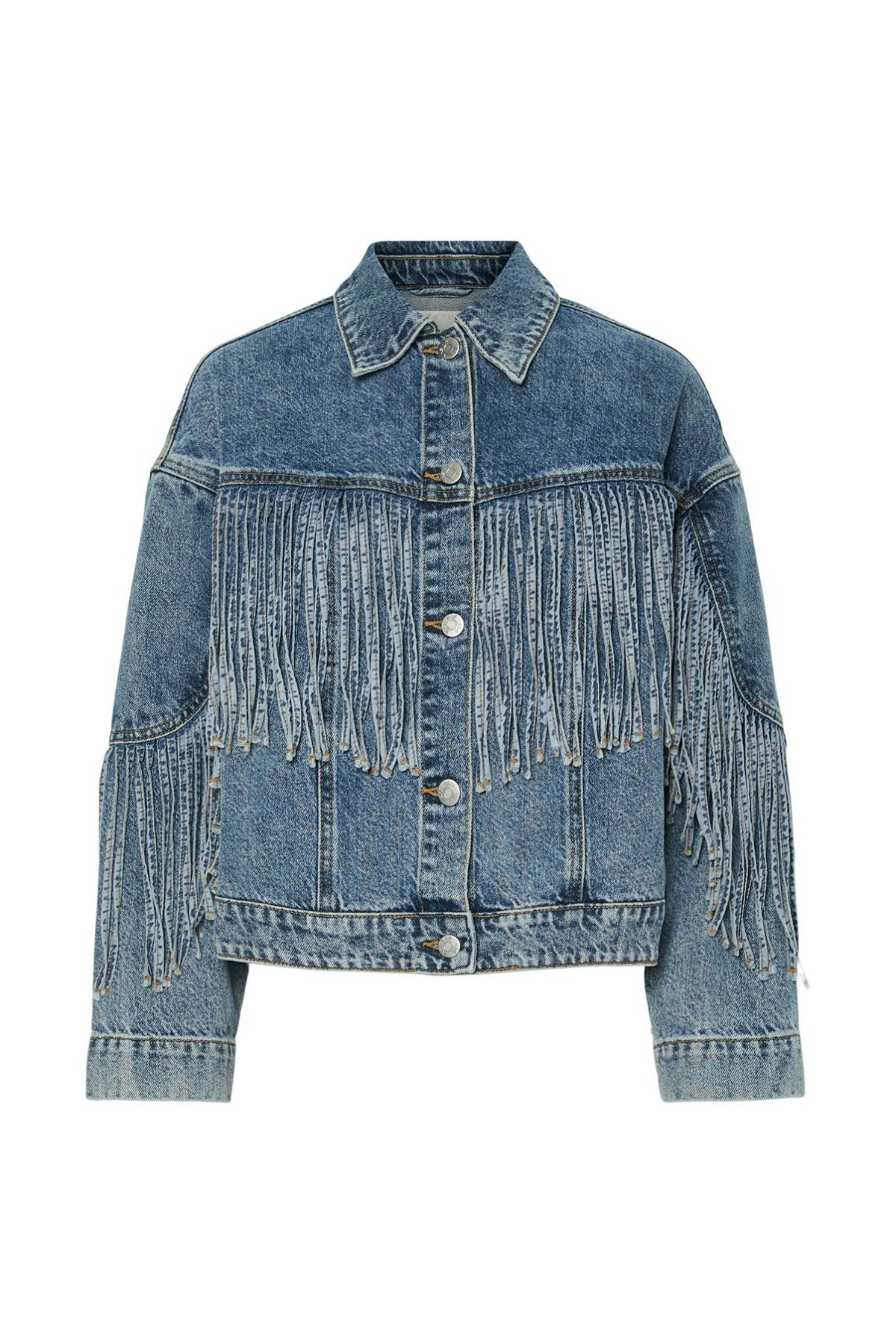 YAS YASAIKO LS DENIM FRINGE JACKET