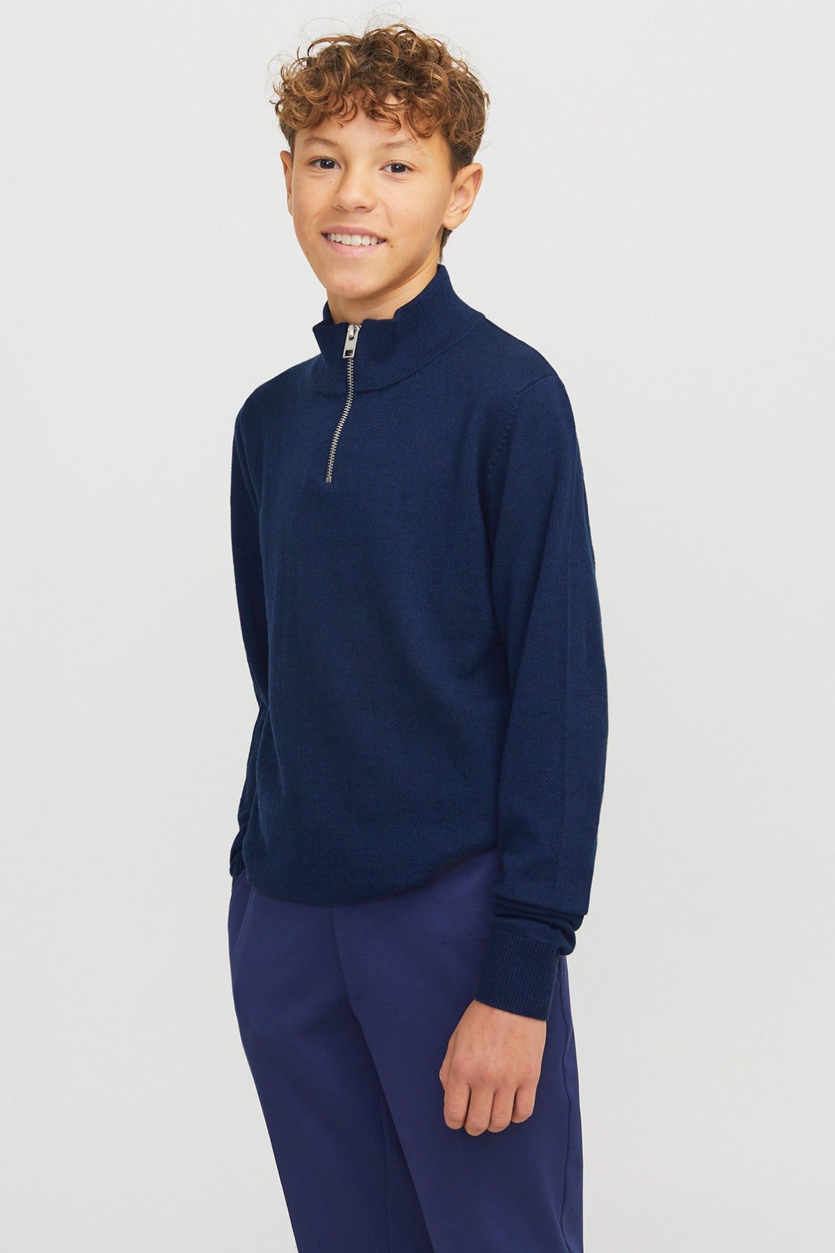 Jack & Jones Junior JJEEMIL KNIT HALF ZIP NOOS JNR