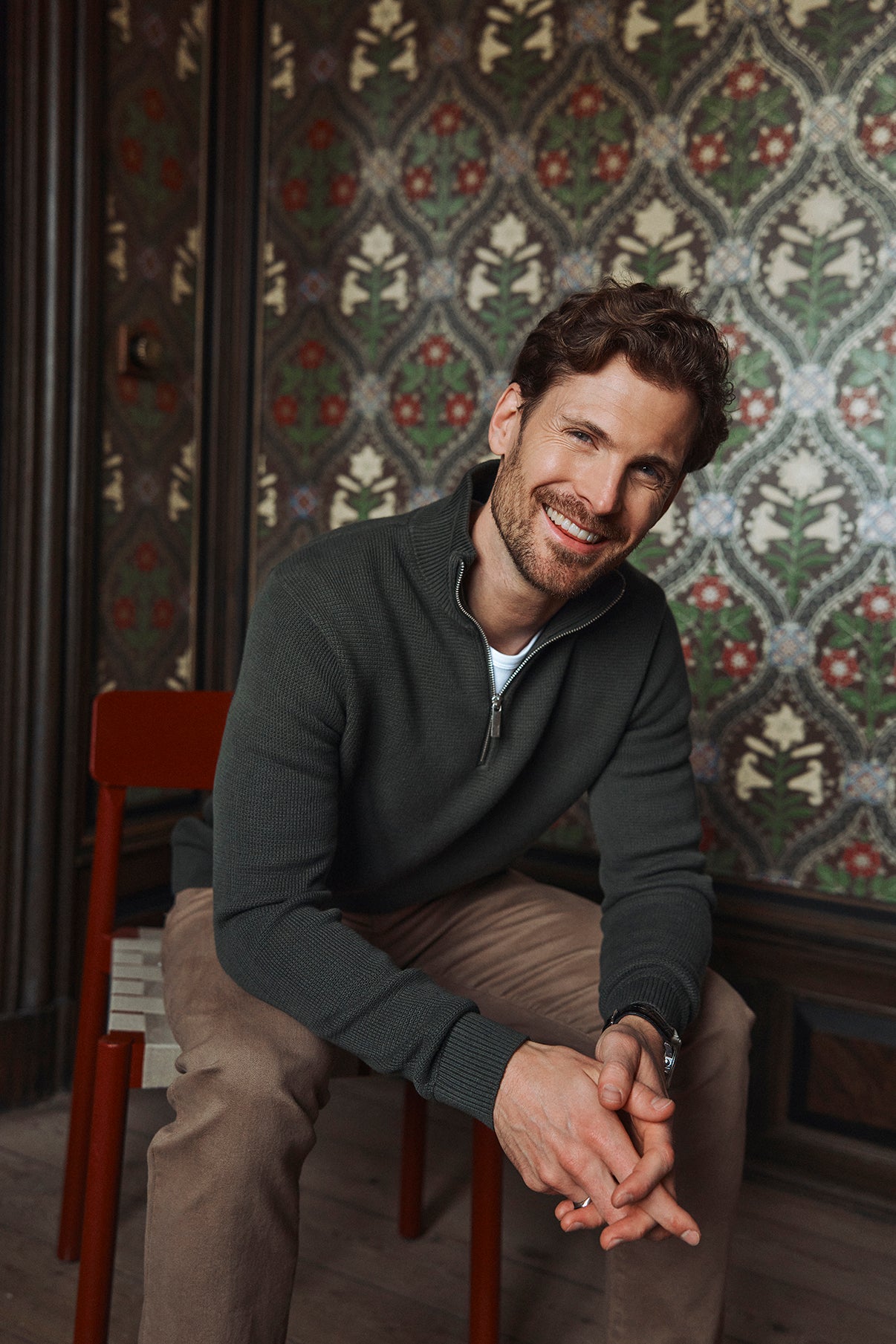 SELECTED HOMME SLHDANE LS KNIT STRUCTURE HALF ZIP NOOS