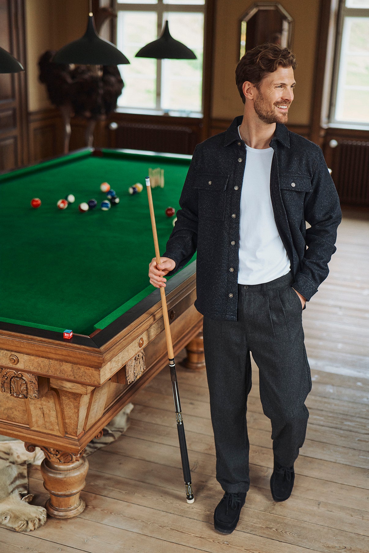 Carl - Loose fit flannelbukser med læg