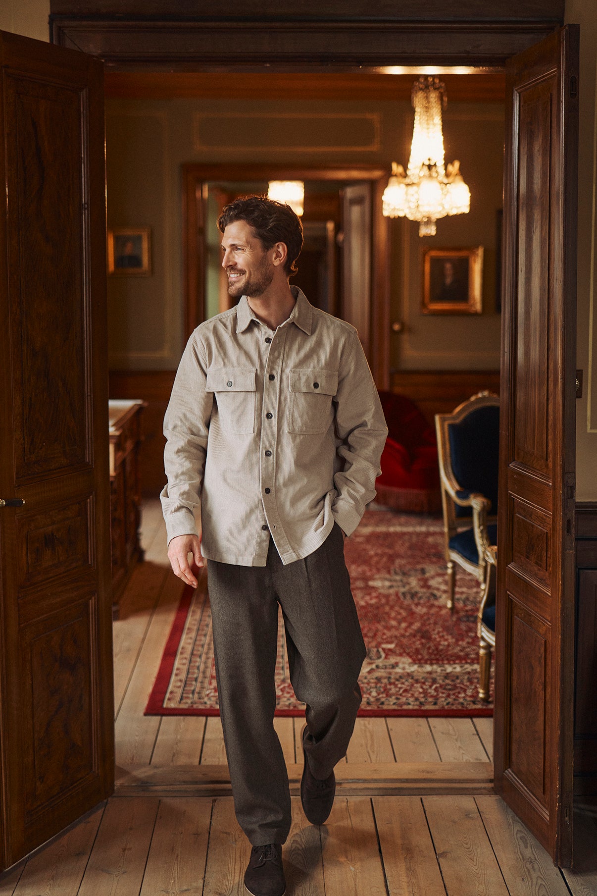 Carl - Loose fit flannelbukser med læg