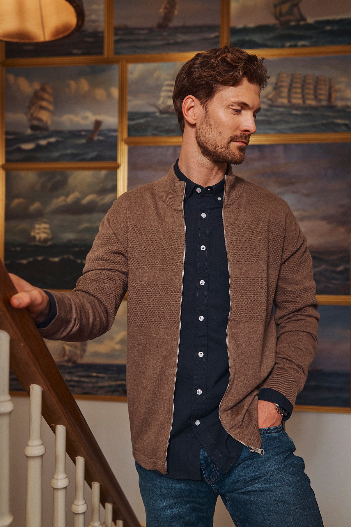 Vilmar - Cardigan med lynlås