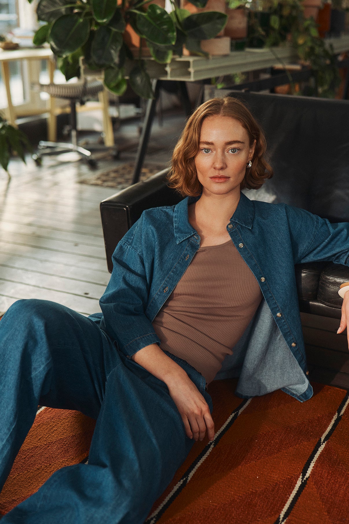 Adda - Denim bukser med lige ben og lommer