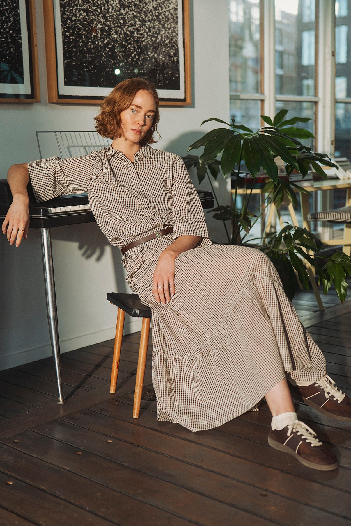 Nellike - Ternet skjorte med korte ærmer