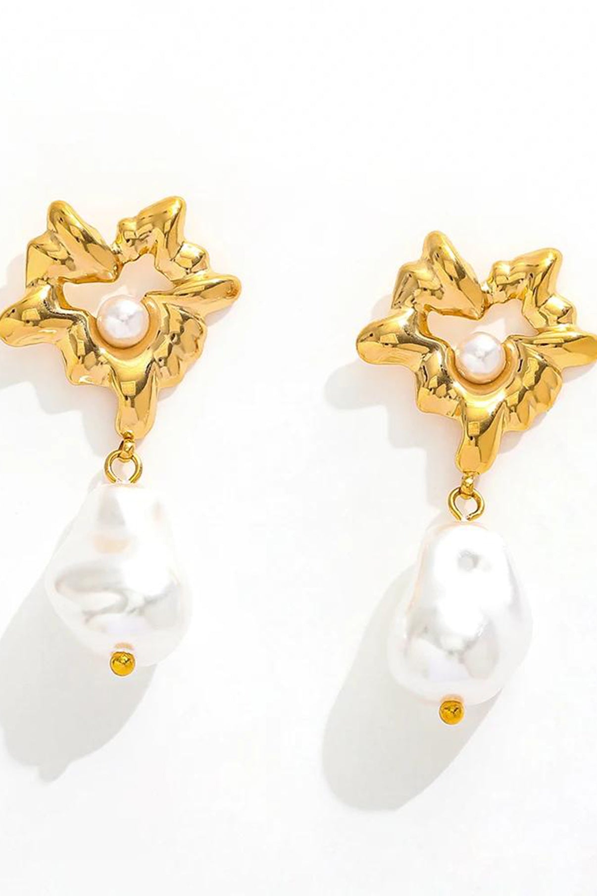 muun studios Rillo Pearl Earrings - 18K Gold Plated
