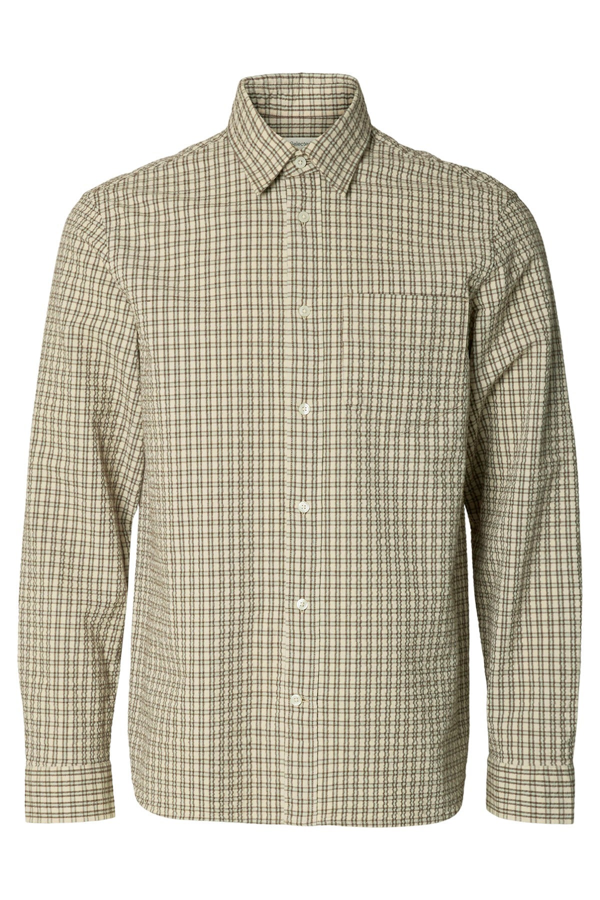 SELECTED HOMME SLHREGFREDDIE MIX SEERSUCKER LS SHIRT
