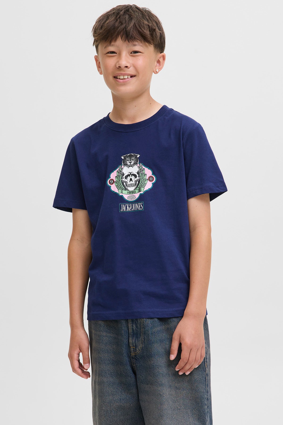 Jack & Jones Junior JORSKULL NATURE TEE SS CREW NECK SN JNR