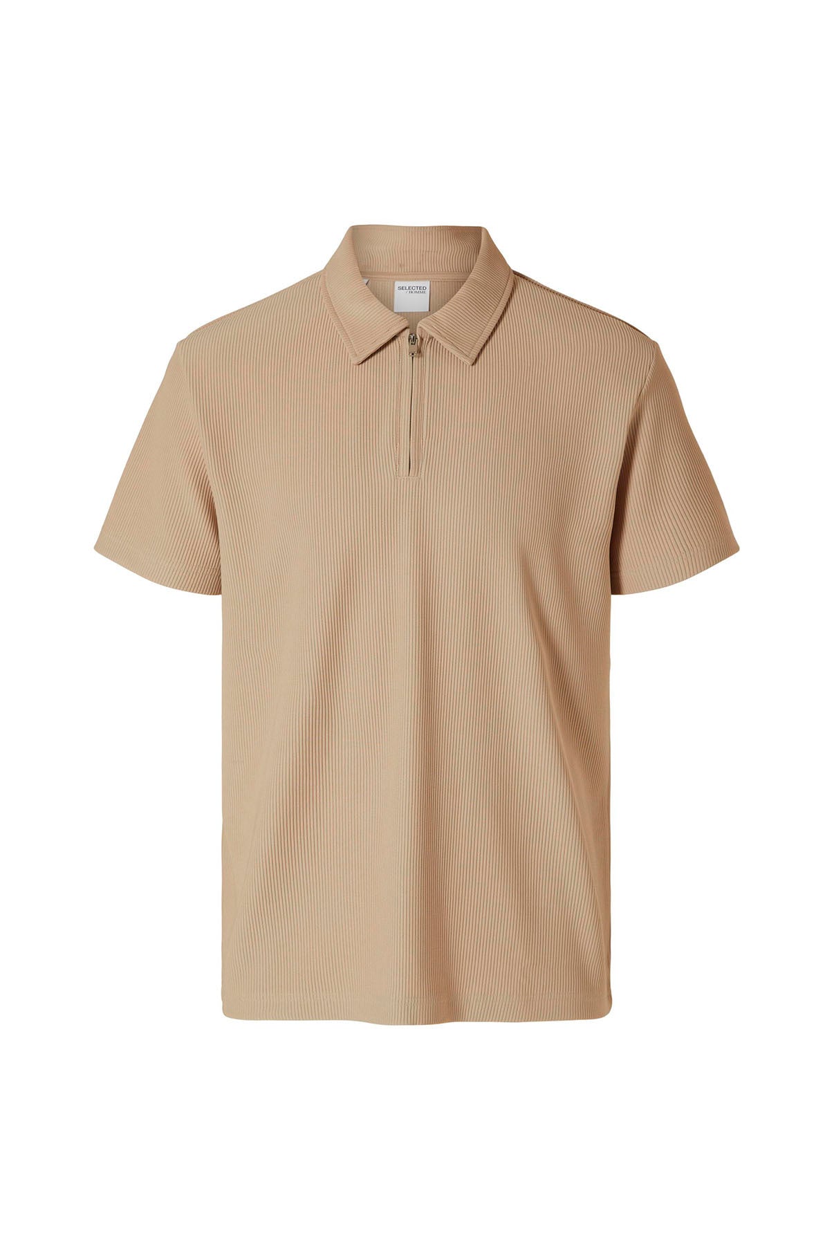 SELECTED HOMME Polo Half-Zip Plisse