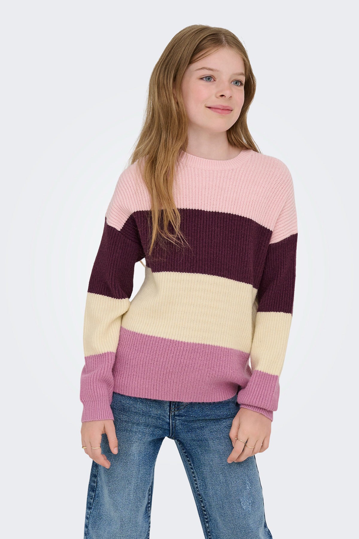 KIDS ONLY KOGSANDY L/S STRIPE PULLOVER KNT NOOS
