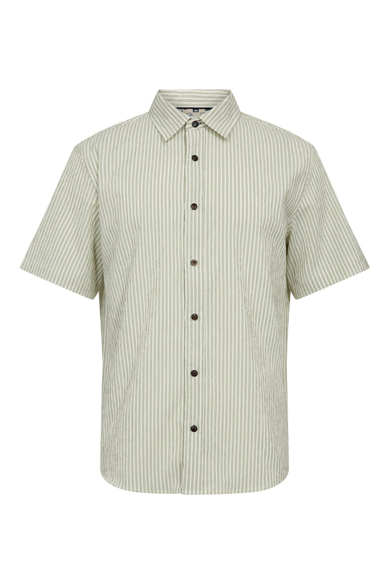 Joppe SS - Stribet skjorte med korte ærmer
