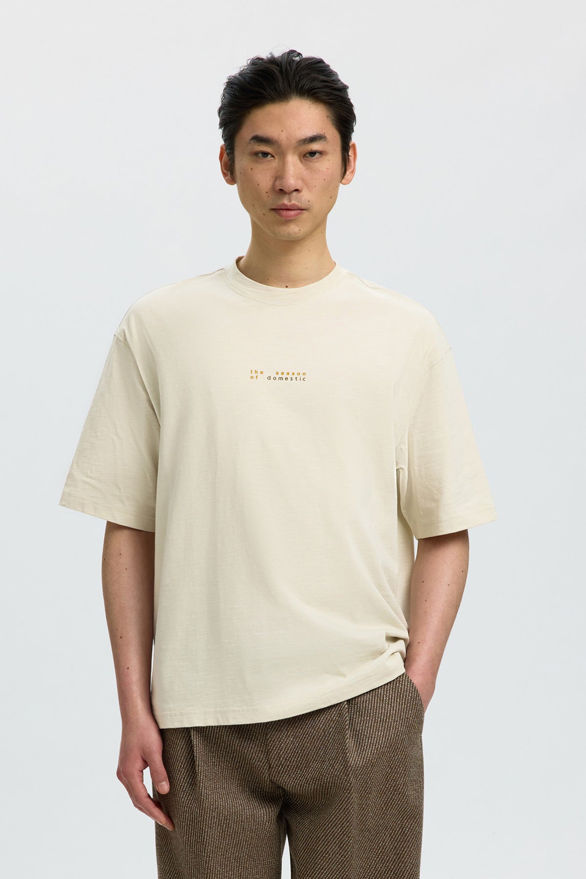 SLMDOMESTIC - Løstsiddende t-shirt med rygprint