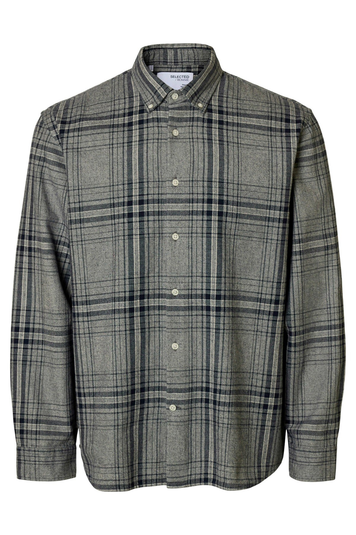 SELECTED HOMME SLHREGNOAH MIX BDWN LS SHIRT CAMP