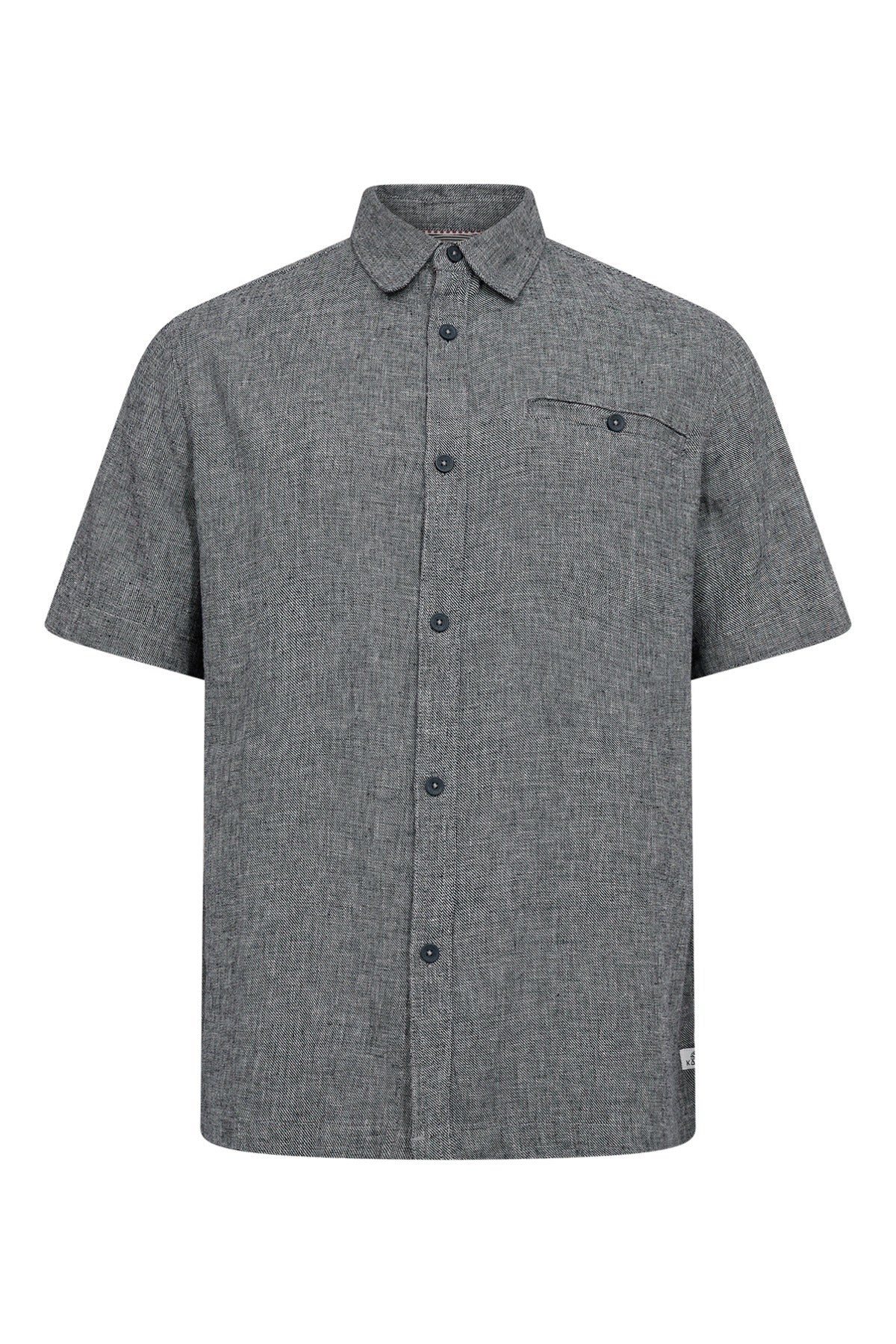 Palme - Kortærmet skjorte med brystlomme i hørkvalitet