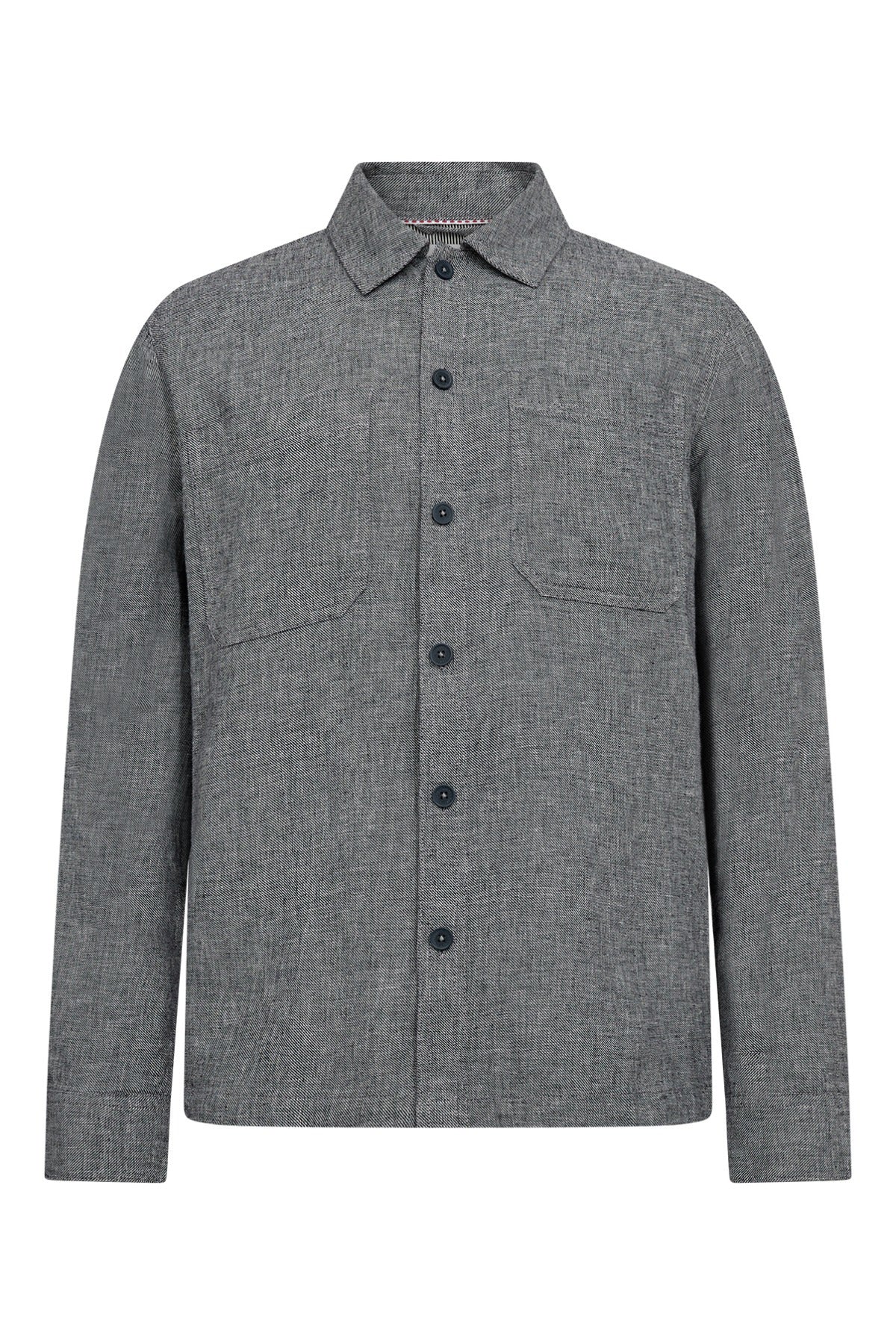 Palme - Langærmet skjorte med brystlommer i hørkvalitet