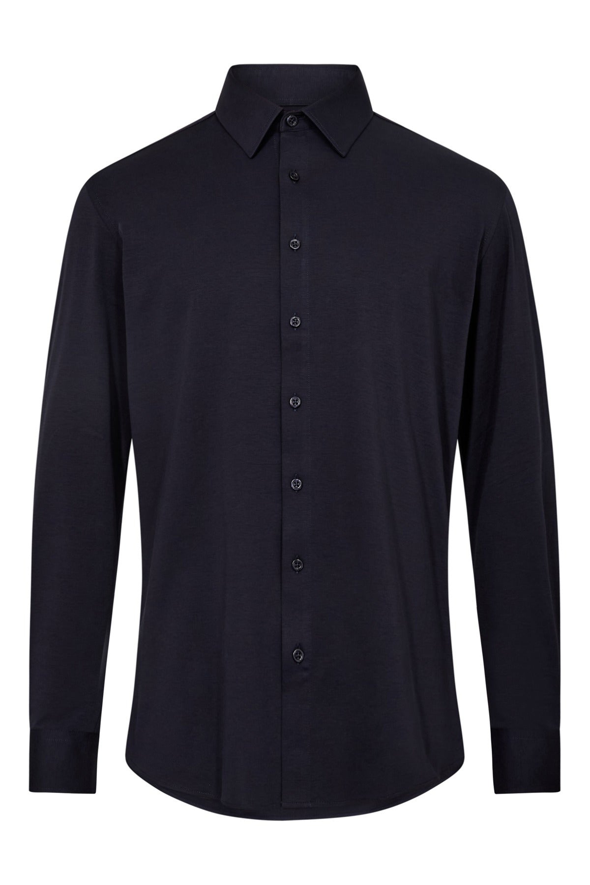 Langærmet jersey skjorte med ultra stretch i modern comfort fit