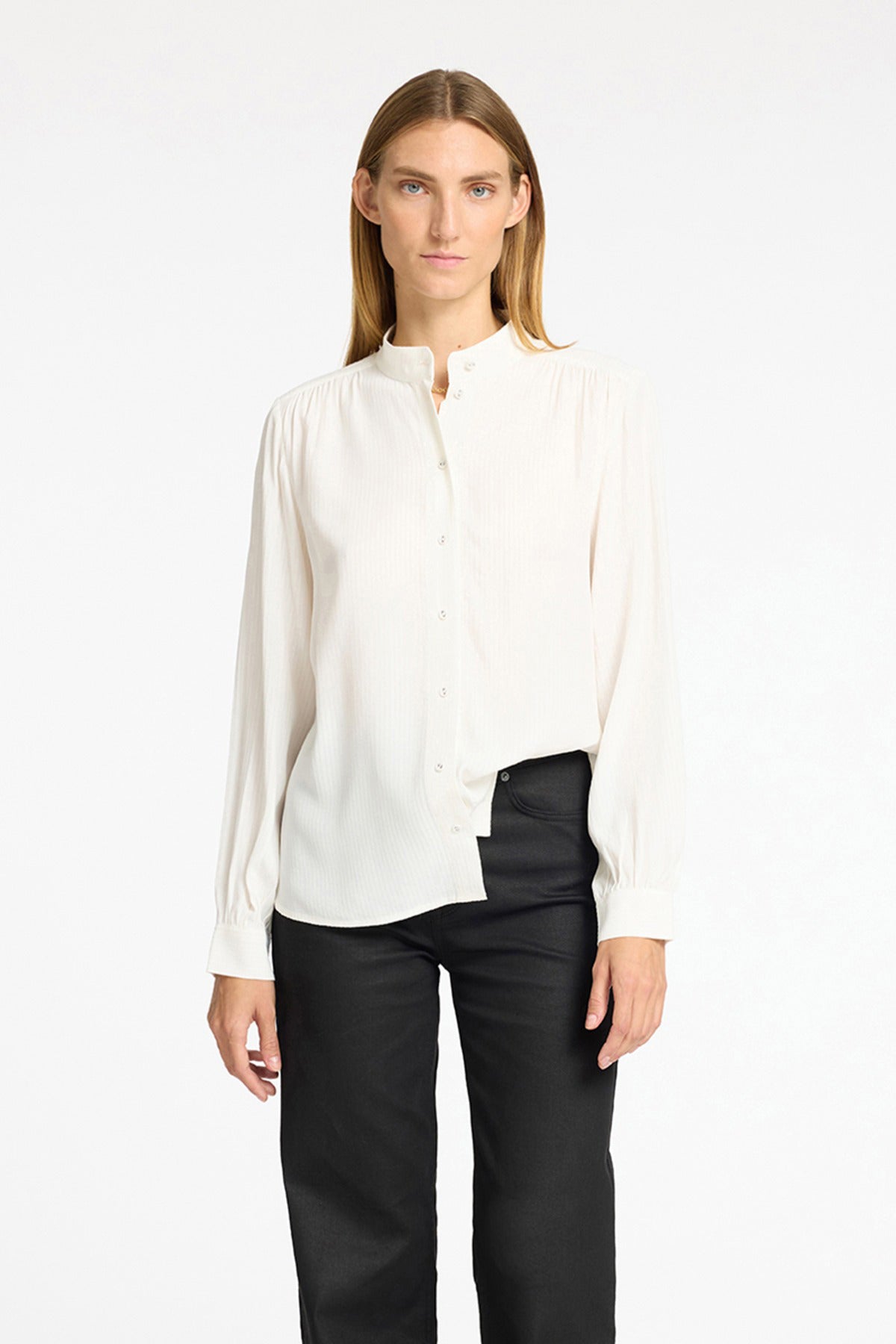 SELECTED FEMME SLFSHEENA LS HIGH COLLAR SHIRT B