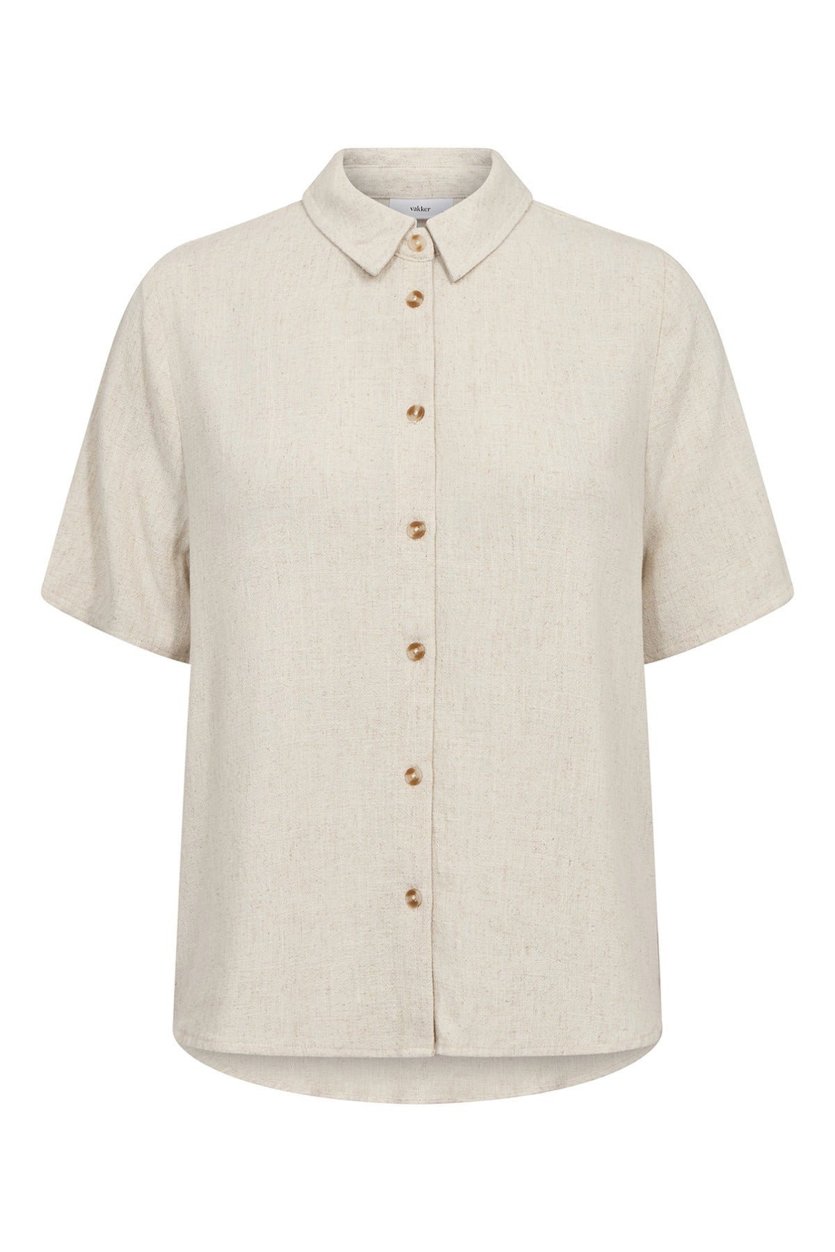 Paige - Kortærmet skjorte i hørblanding