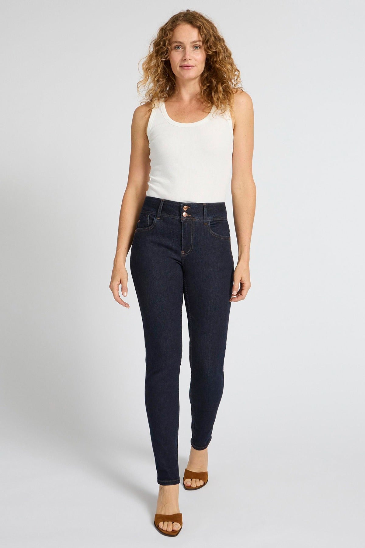 PZSUZY - Højtaljede skinny jeans med stræk