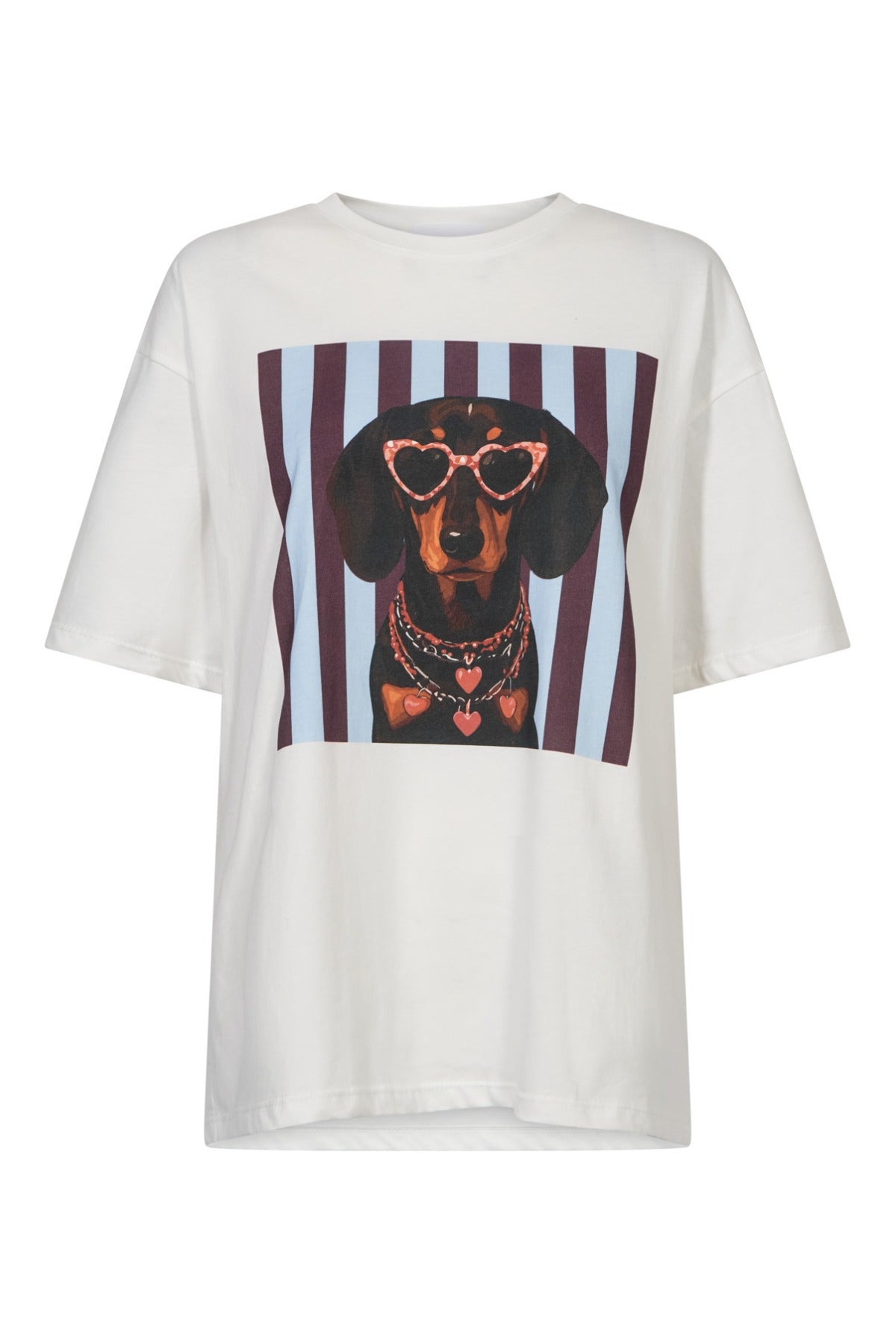 T-shirt i bomuld med hundemotiv