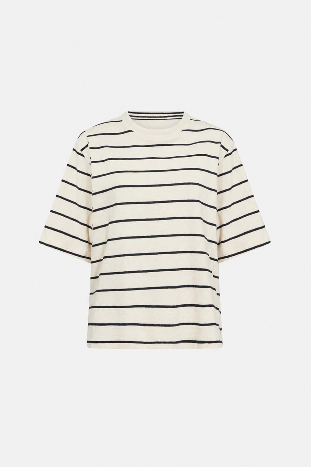 Stine - Stribet t-shirt i bomuld