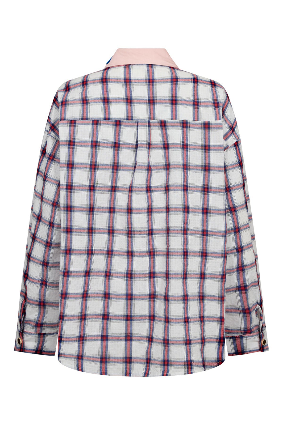 Carla Check - Ternet skjorte med broderet patches
