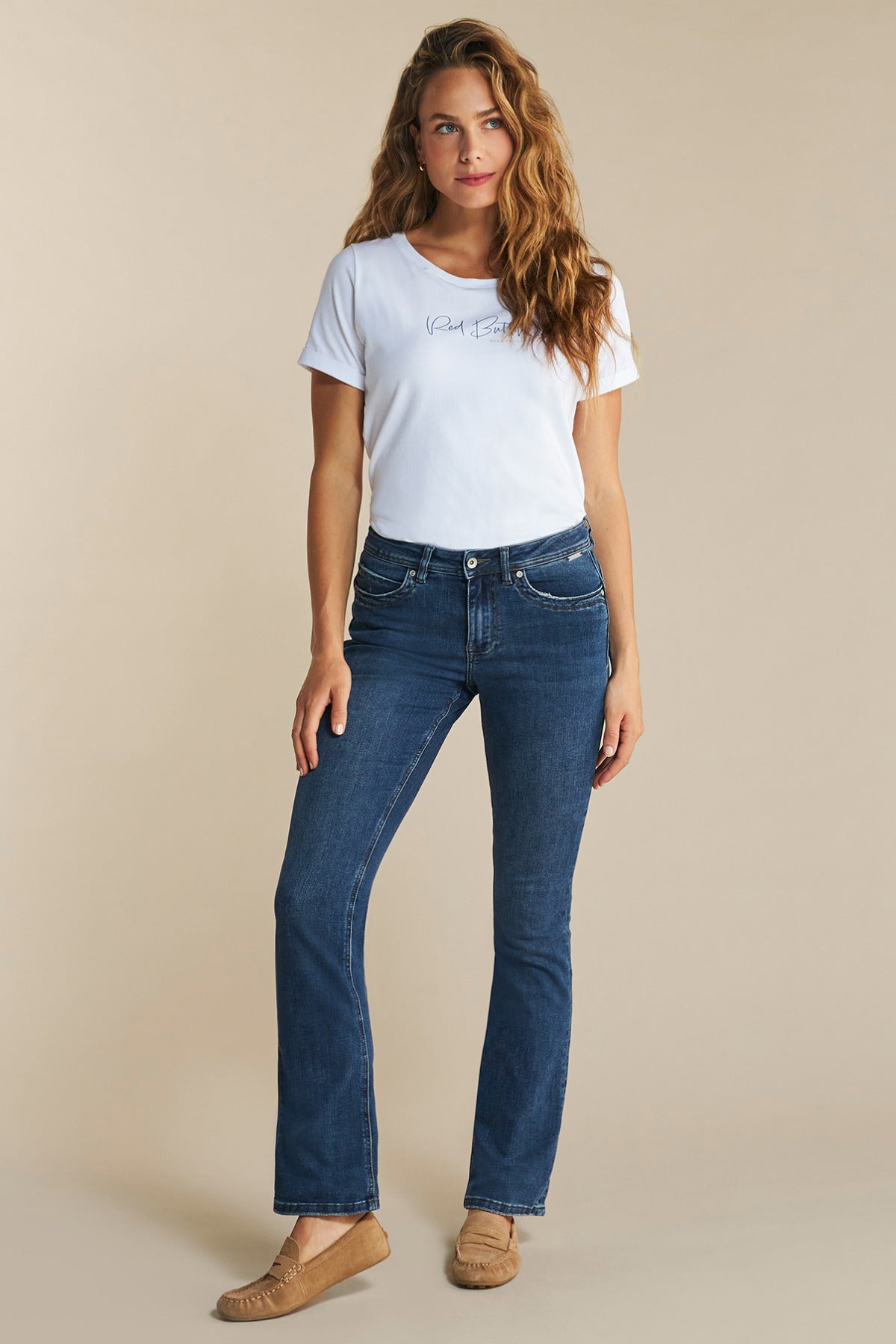 Babette - Regular jeans med flair ben