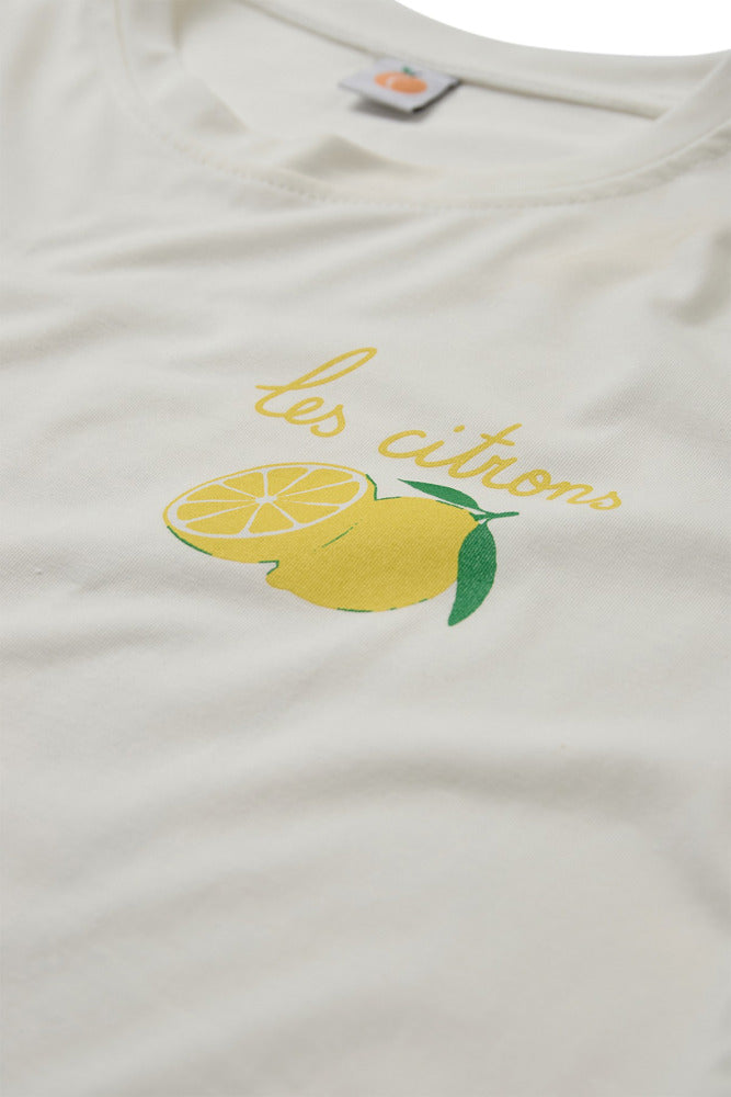 Kortærmet t-shirt med citronmotiv