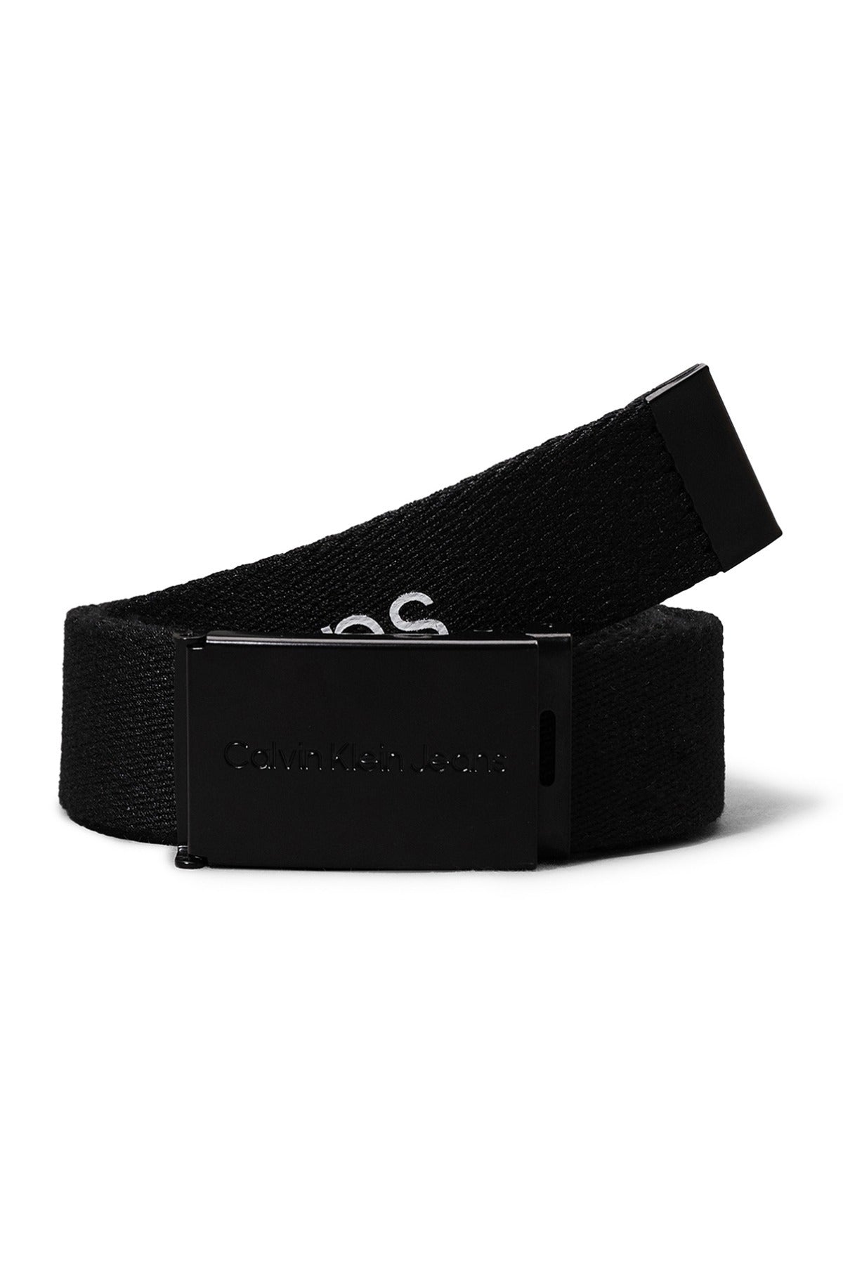 Calvin Klein Boy CANVAS LOGO METALLIC BUCKLE BELT