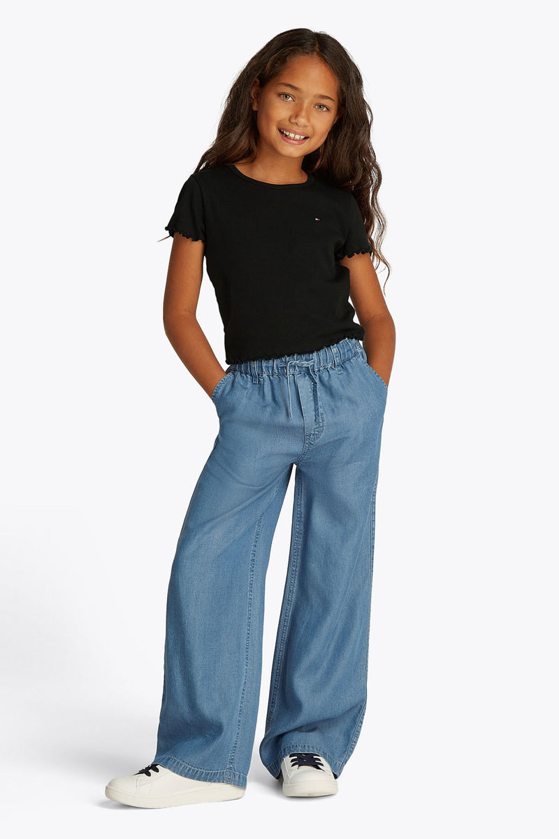 Tommy Hilfiger Girl ESSENTIAL RIB TOP SS