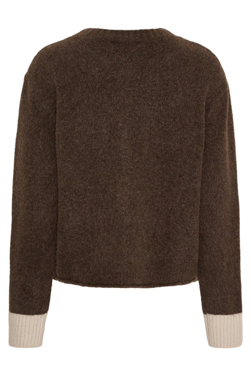 MdcCalla - Strikcardigan med hjerte-detalje