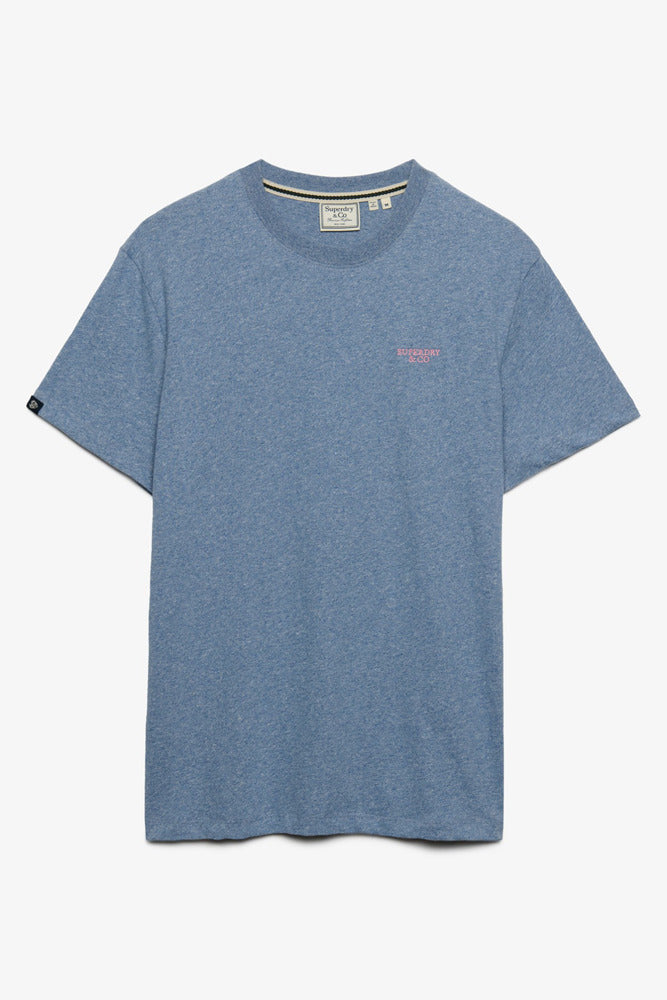 ESSENTIAL STACKED LOGO - Kortærmet basis t-shirt med broderet logo