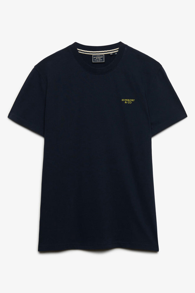 ESSENTIAL STACKED LOGO - Kortærmet basis t-shirt med broderet logo