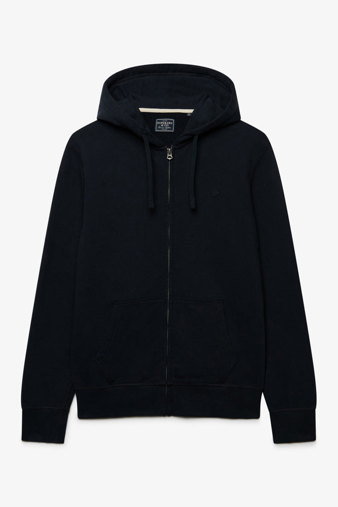 Sweatshirt med hætte og lynlås