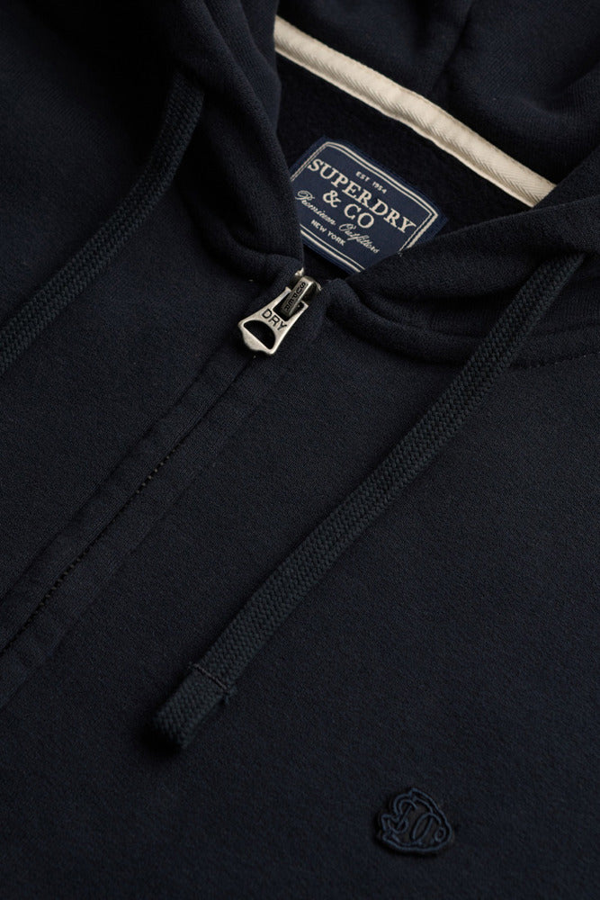 Sweatshirt med hætte og lynlås
