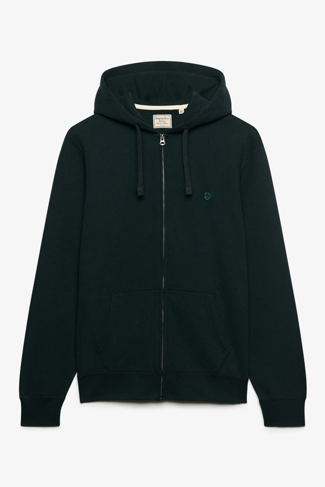 Sweatshirt med hætte og lynlås