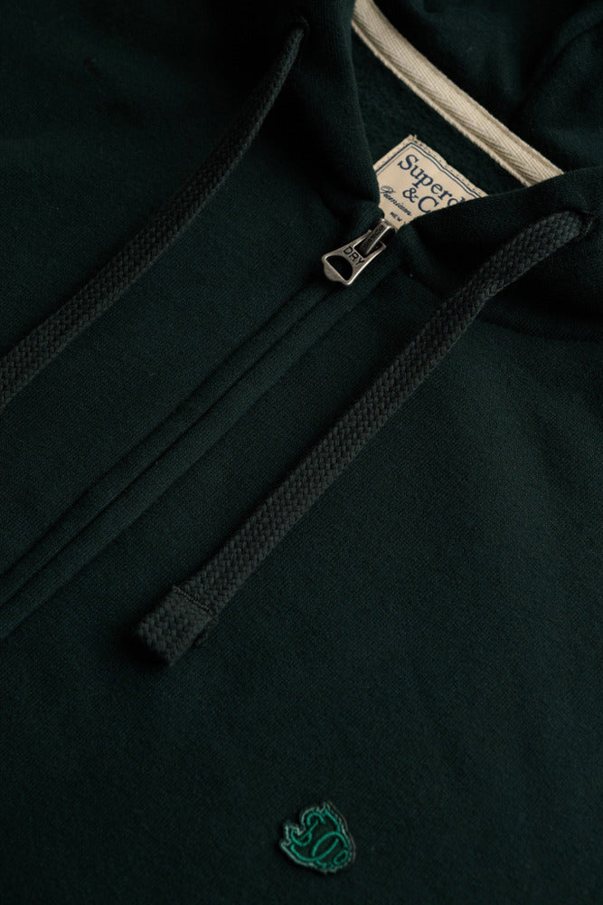 Sweatshirt med hætte og lynlås