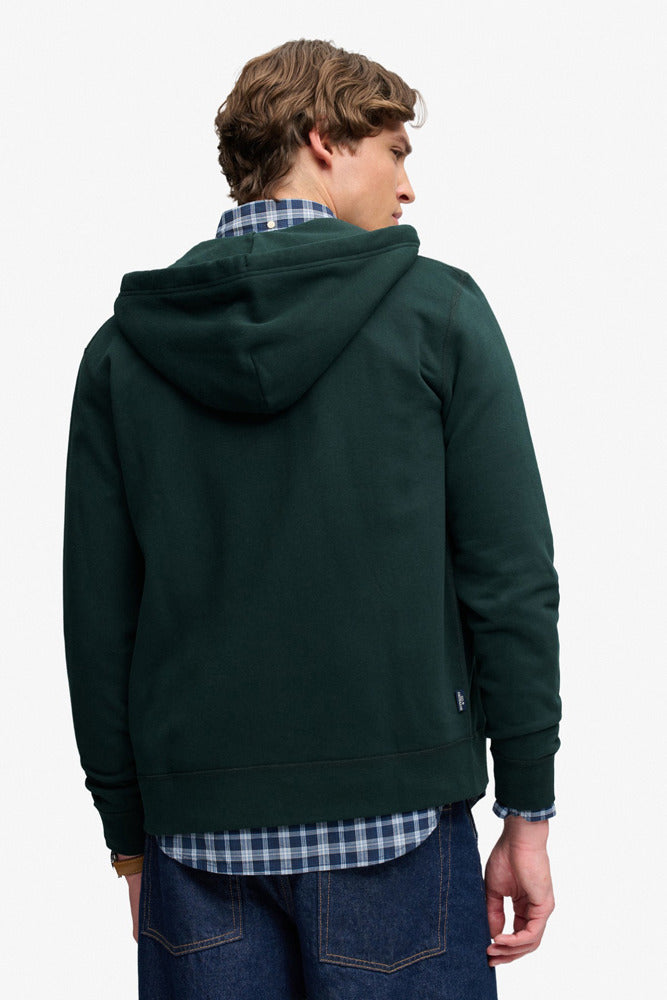 Sweatshirt med hætte og lynlås