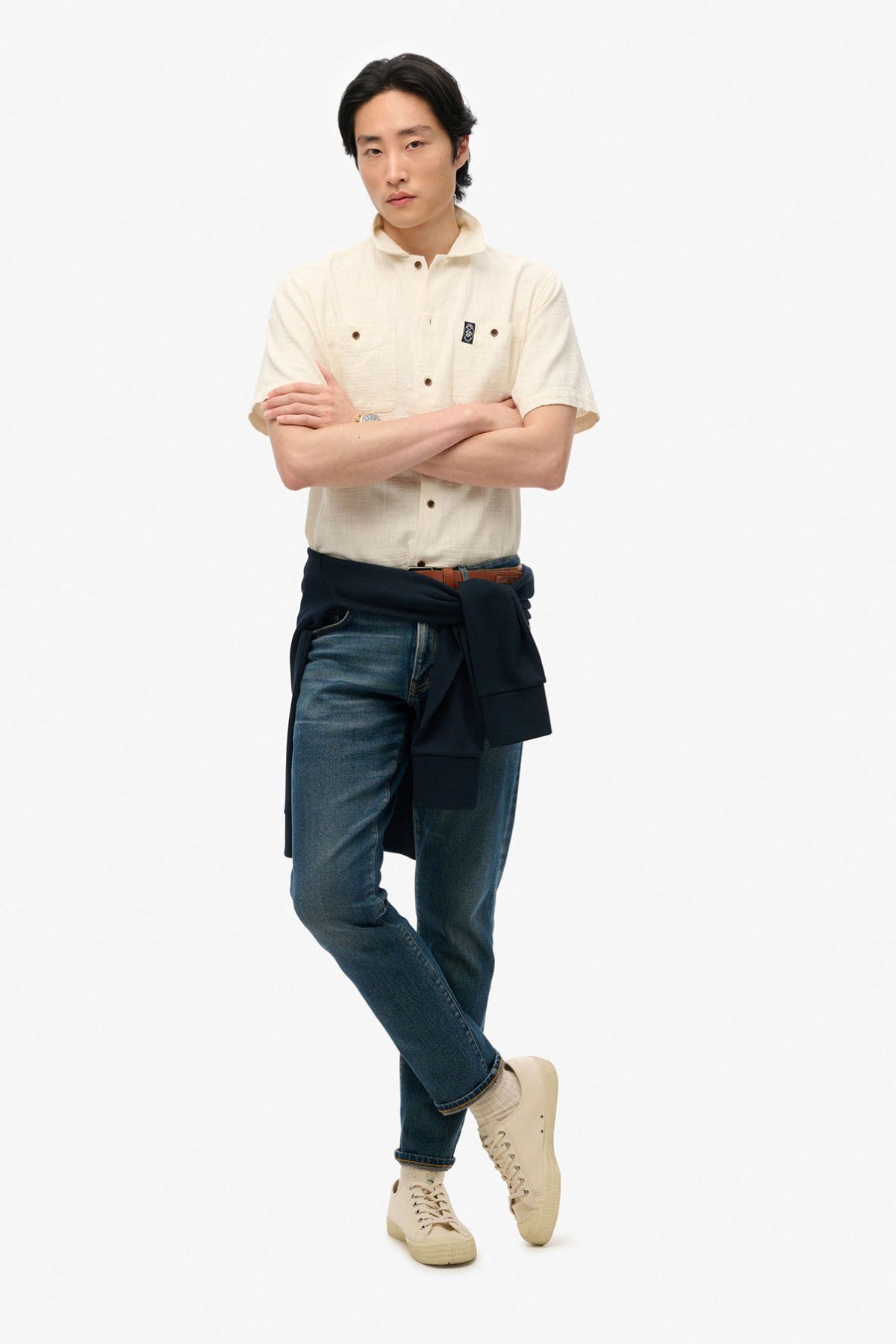 SUPERDRY MERCHANT SS TEXTURED SHIRT