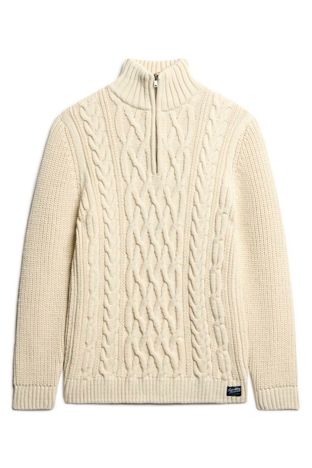 SUPERDRY JACOB CABLE KNIT HALF ZIP