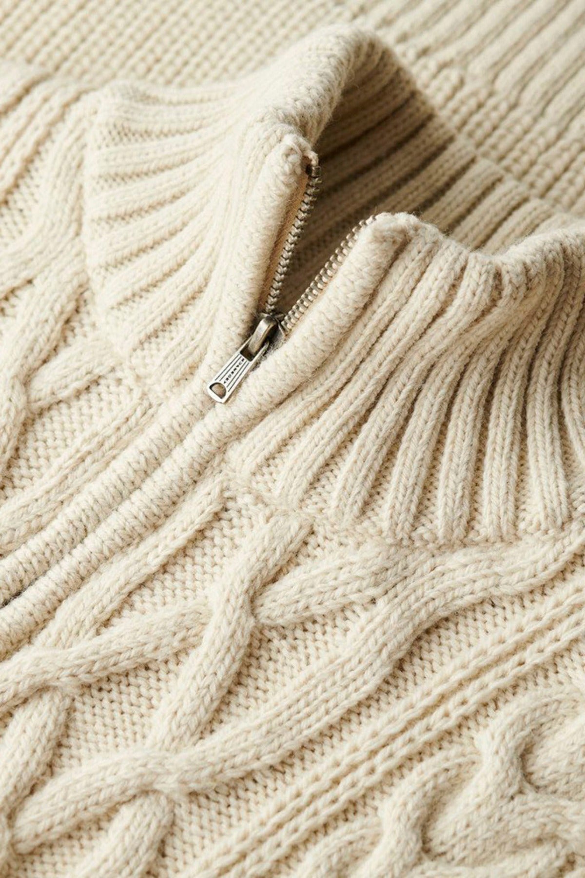 SUPERDRY JACOB CABLE KNIT HALF ZIP