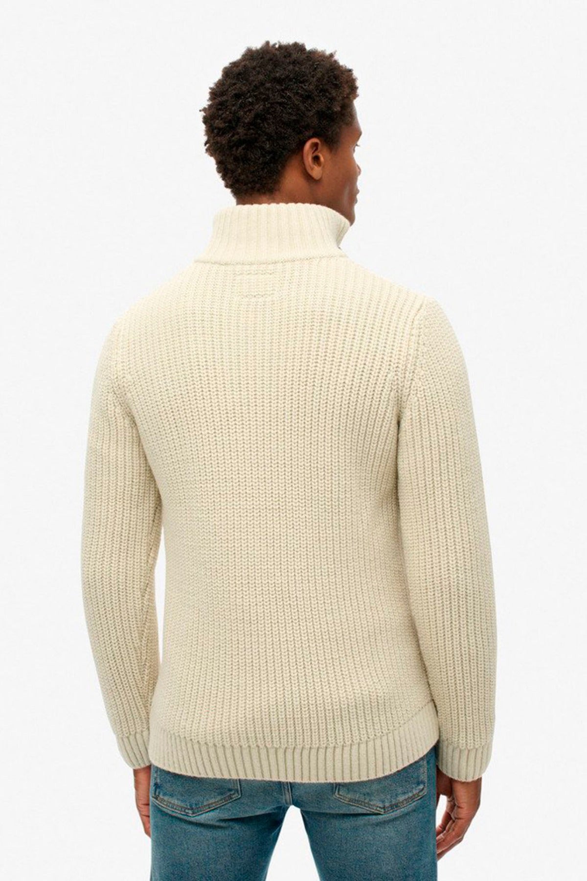 SUPERDRY JACOB CABLE KNIT HALF ZIP