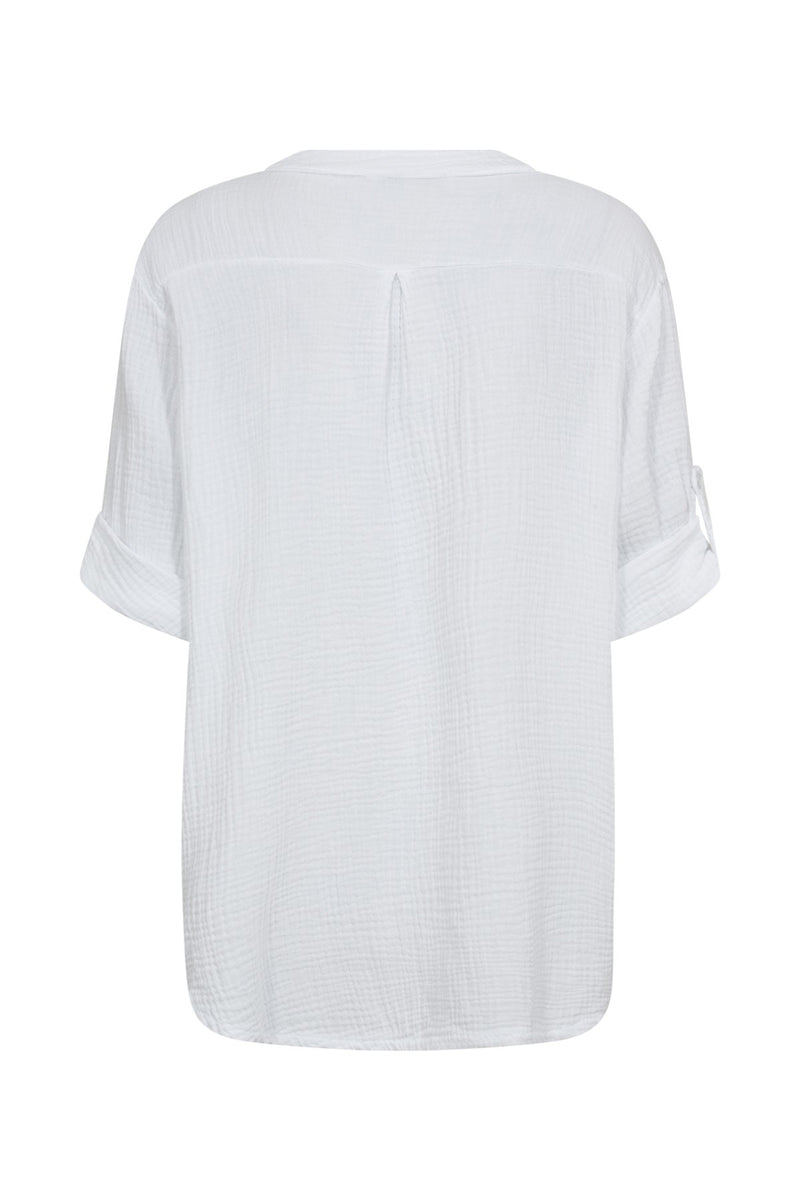 BUBBLE - Kortærmet skjortebluse med opsmøg