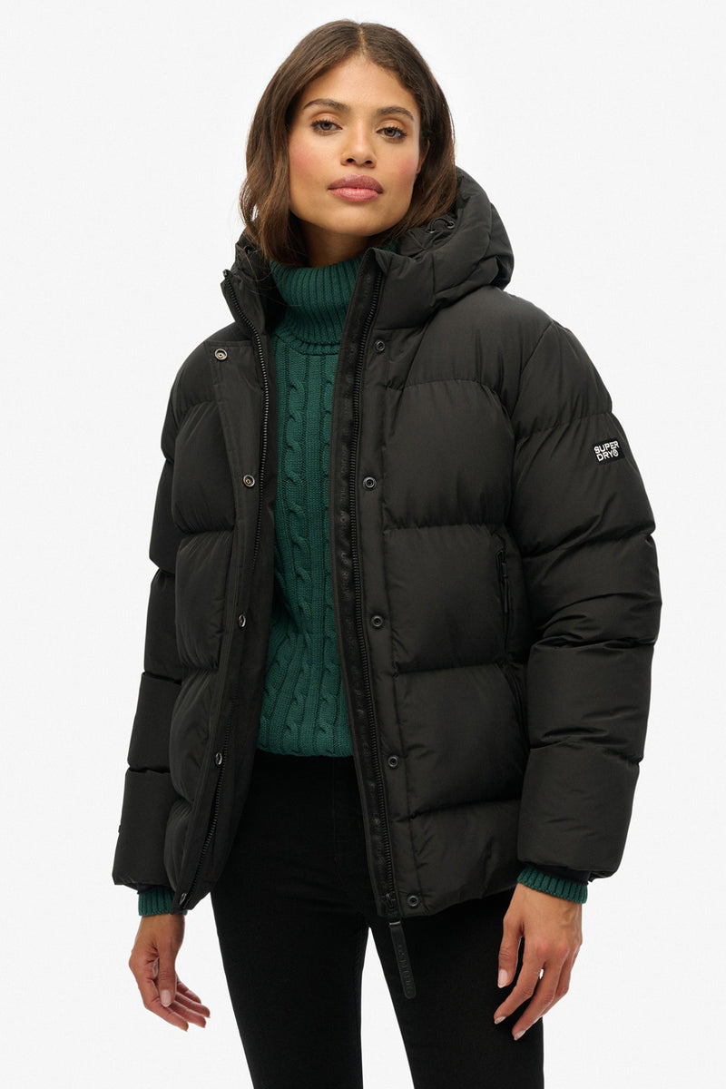 Superdry Dame HOODED 5 BAFFLE SPORTS PUFFER